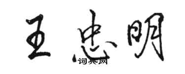 骆恒光王忠明行书个性签名怎么写