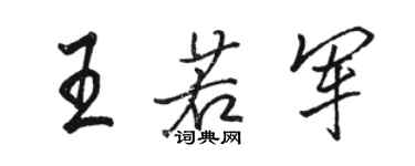 骆恒光王若军行书个性签名怎么写