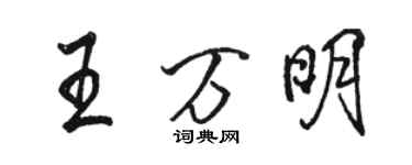 骆恒光王万明行书个性签名怎么写