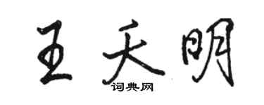 骆恒光王夭明行书个性签名怎么写