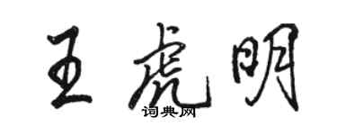 骆恒光王虎明行书个性签名怎么写