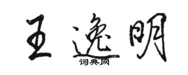骆恒光王逸明行书个性签名怎么写