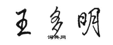 骆恒光王多明行书个性签名怎么写