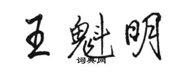 骆恒光王魁明行书个性签名怎么写
