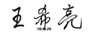 骆恒光王希亮行书个性签名怎么写