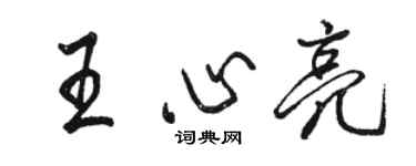 骆恒光王心亮行书个性签名怎么写