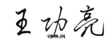 骆恒光王功亮行书个性签名怎么写