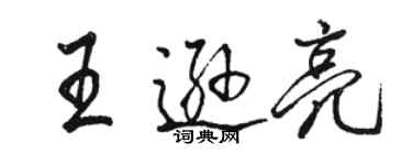 骆恒光王逊亮行书个性签名怎么写