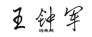 骆恒光王钟军行书个性签名怎么写