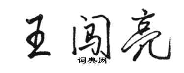 骆恒光王闯亮行书个性签名怎么写