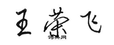 骆恒光王荣飞行书个性签名怎么写