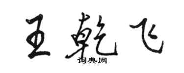 骆恒光王乾飞行书个性签名怎么写