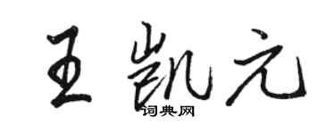 骆恒光王凯元行书个性签名怎么写