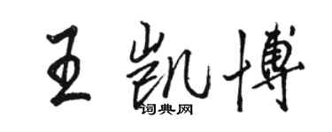 骆恒光王凯博行书个性签名怎么写
