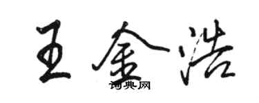 骆恒光王金浩行书个性签名怎么写