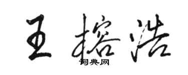 骆恒光王榕浩行书个性签名怎么写