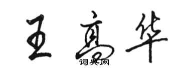 骆恒光王高华行书个性签名怎么写