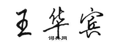 骆恒光王华宾行书个性签名怎么写