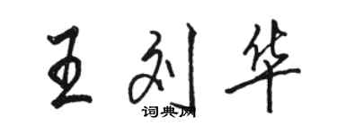 骆恒光王刘华行书个性签名怎么写