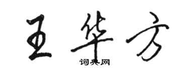 骆恒光王华方行书个性签名怎么写