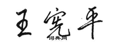 骆恒光王宪平行书个性签名怎么写