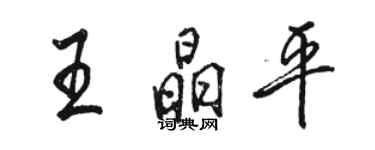 骆恒光王晶平行书个性签名怎么写