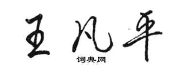 骆恒光王凡平行书个性签名怎么写