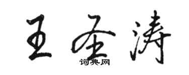 骆恒光王圣涛行书个性签名怎么写