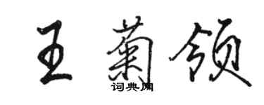 骆恒光王菊领行书个性签名怎么写