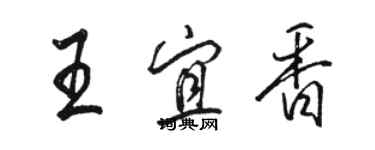 骆恒光王宜香行书个性签名怎么写