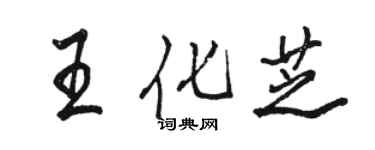 骆恒光王化芝行书个性签名怎么写