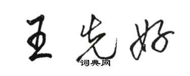 骆恒光王先好行书个性签名怎么写