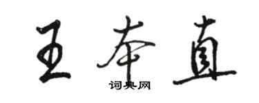 骆恒光王本直行书个性签名怎么写