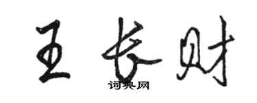 骆恒光王长财行书个性签名怎么写