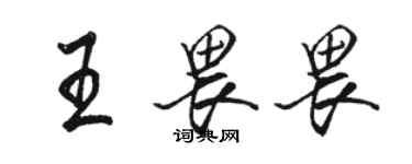 骆恒光王畏畏行书个性签名怎么写