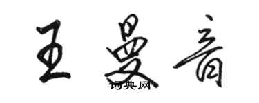 骆恒光王曼音行书个性签名怎么写