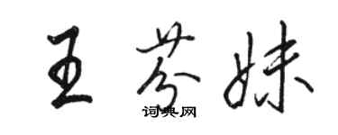 骆恒光王芬妹行书个性签名怎么写