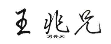 骆恒光王兆兄行书个性签名怎么写