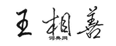 骆恒光王相善行书个性签名怎么写