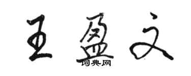 骆恒光王盈文行书个性签名怎么写