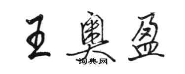 骆恒光王奥盈行书个性签名怎么写