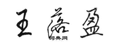骆恒光王落盈行书个性签名怎么写