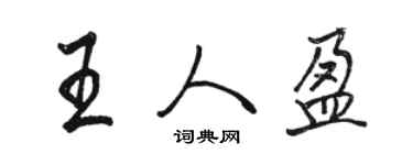 骆恒光王人盈行书个性签名怎么写