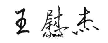 骆恒光王慰杰行书个性签名怎么写