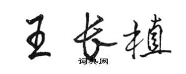 骆恒光王长植行书个性签名怎么写