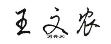 骆恒光王文农行书个性签名怎么写