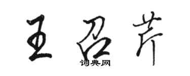 骆恒光王召芹行书个性签名怎么写