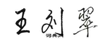 骆恒光王刘翠行书个性签名怎么写