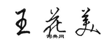骆恒光王花美行书个性签名怎么写