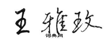 骆恒光王雅玫行书个性签名怎么写